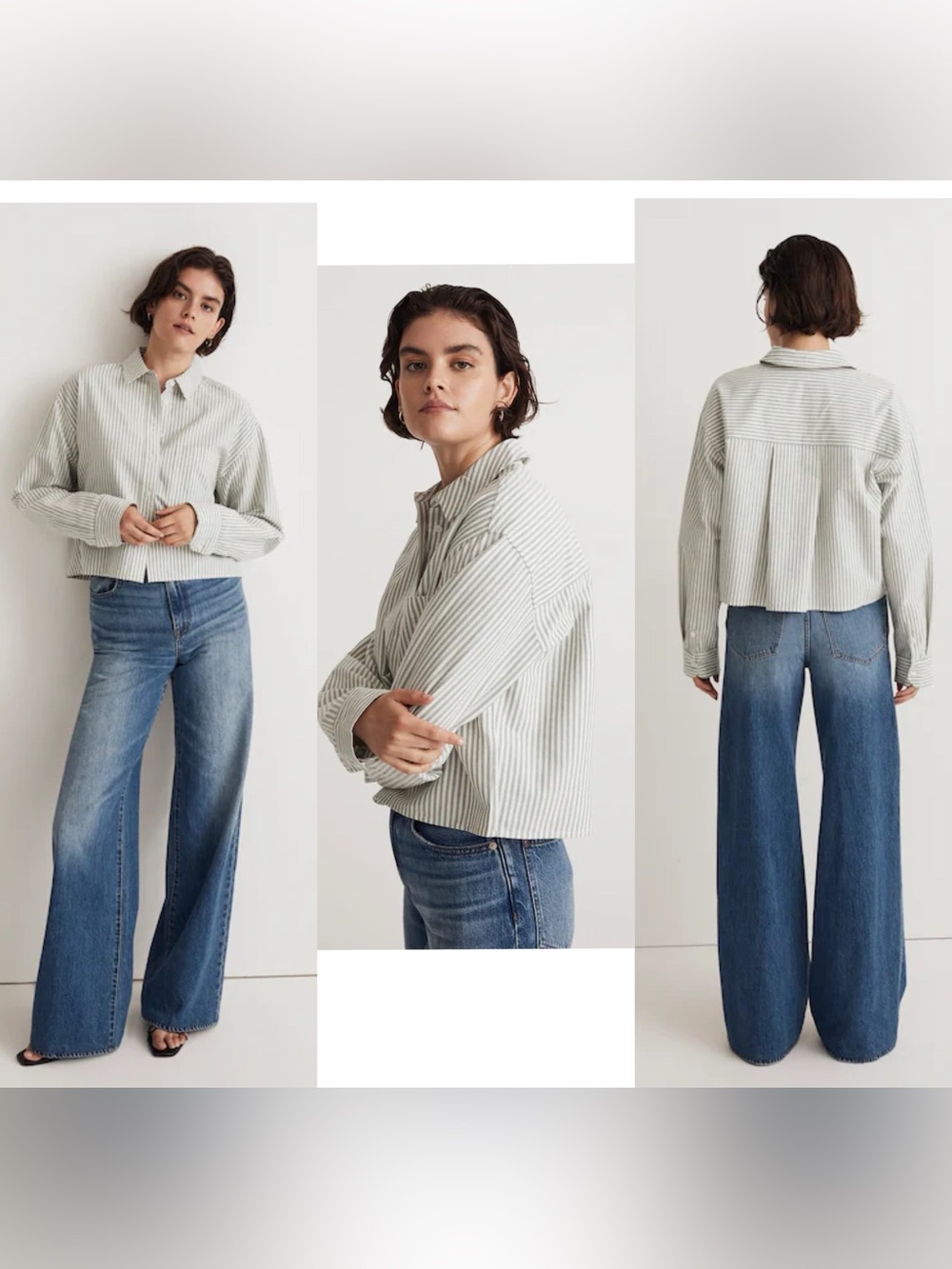 Madewell The Signature Oxford Crop Shirt